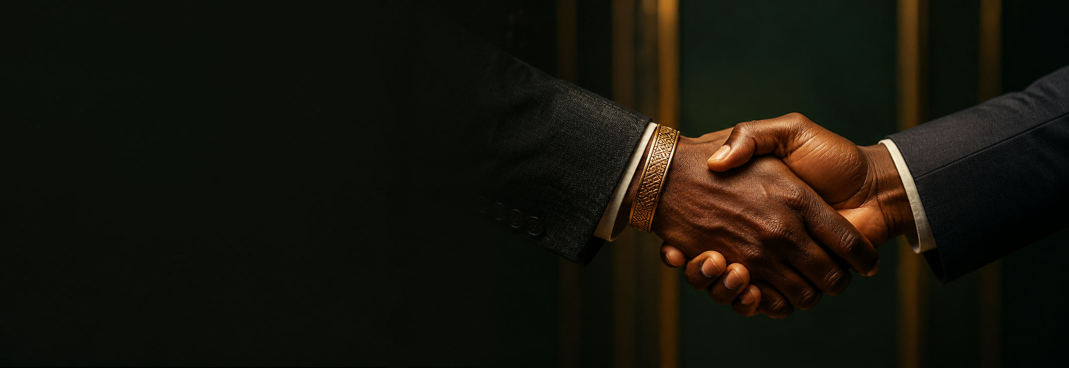 Partners joining hands
